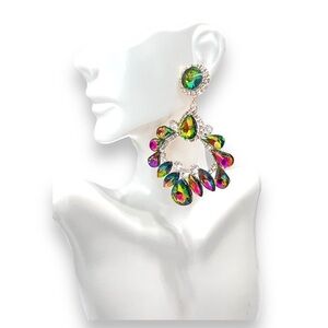 Oil slick earrings